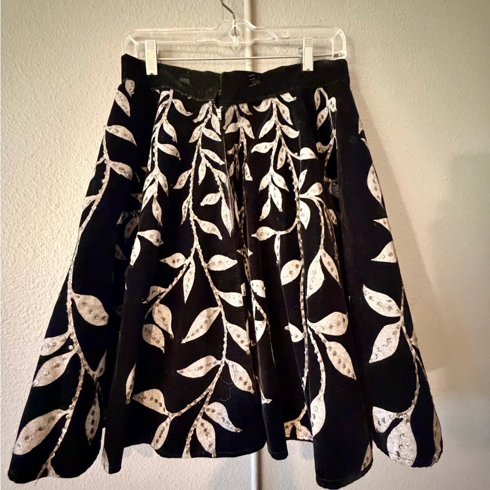 Velvet sequin vintage homemade circle skirt. Rockabilly 50's